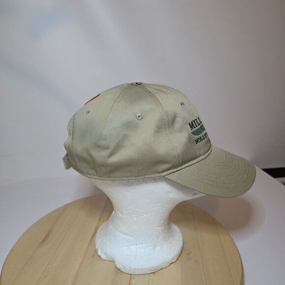 Million Air Hollywood Burbank Strap Back Hat Beige Green Aviation Embroidered - Picture 2 of 6